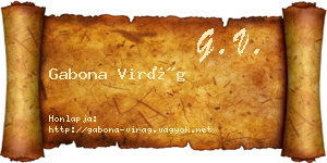 Gabona Virág névjegykártya