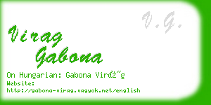 virag gabona business card